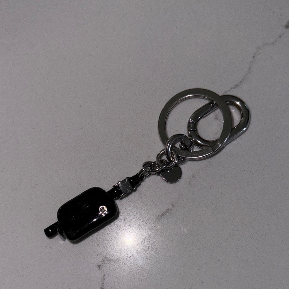 Lululemon Black and Silver Keychain Accessory